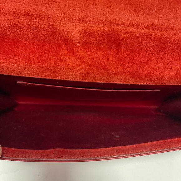 Saint Laurent YSL Belle de Jour Red Patent Leather Clutch Bag - Preowned - Picture 10 of 15